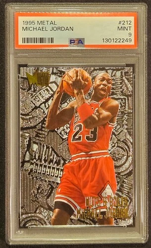 Michael Jordan 1995 Fleer Metal Nuts and Bolts #212 PSA 9 Chicago Bulls