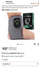 NEW Rejuvacare Advanced FootRenew 3-In-1 Foot Nerve Relief