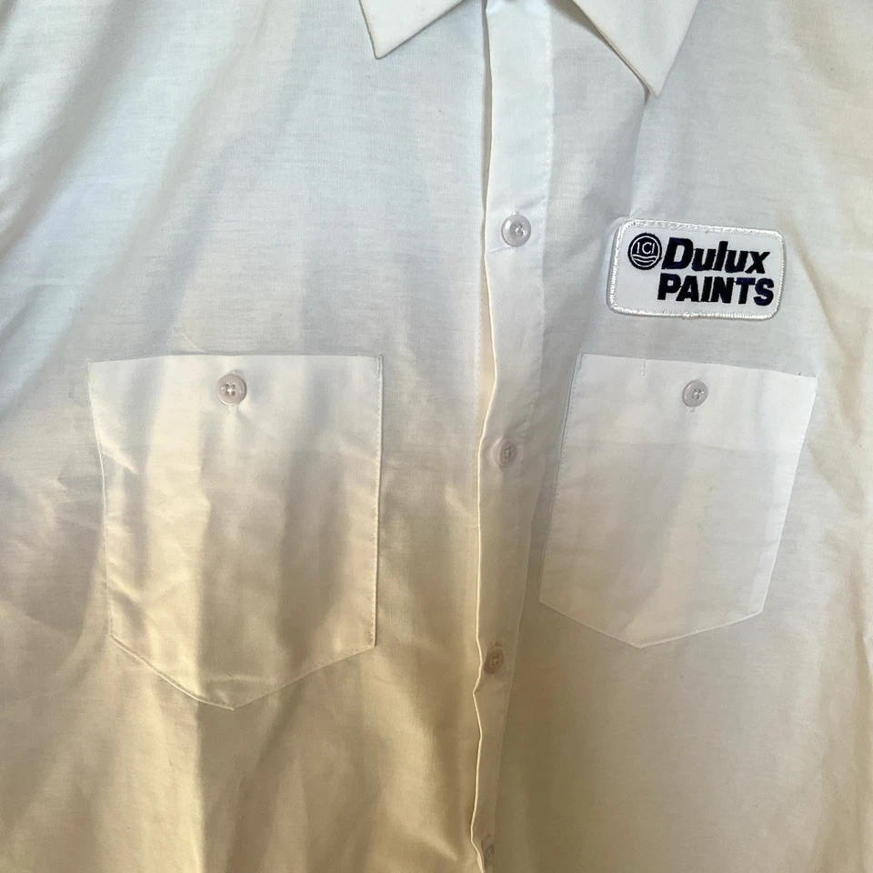 Camisa Dickies Occupational Wear Algodón Manga Corta Logo Parche Usado en Excelente Condición Bolsillos XL Foto 4 de 4