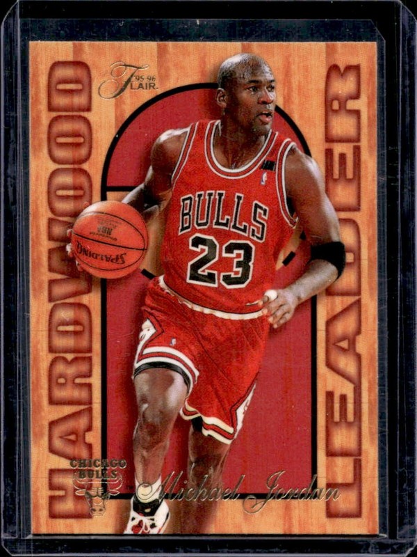 1995-96 Fleer Michael Jordan Flair Hardwood Leader #4 Bulls