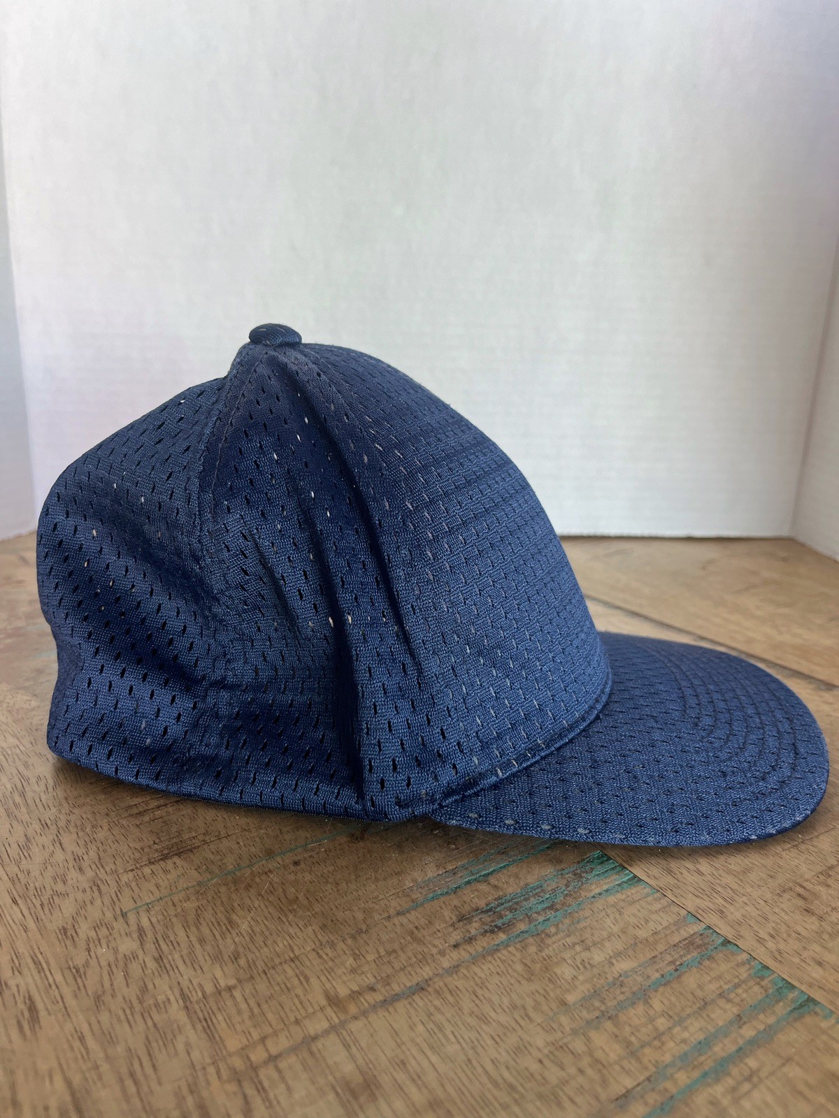 Solid Plain Blue Lids Hat Fitted Flex Fit Adult S… - image 4