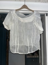 Vintage Edwardian Organza Blouse Top