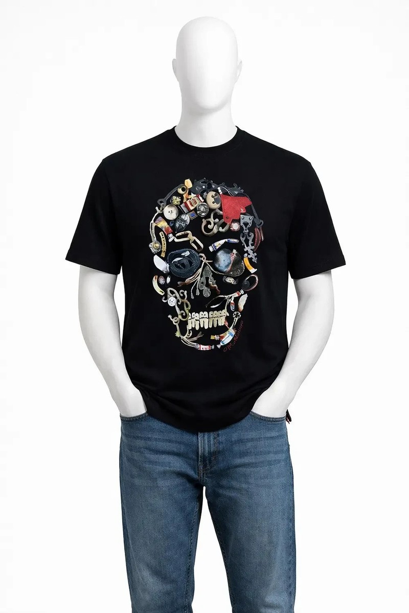 Alexander MCQ McQueen Black Skull Luxury T-Shirt | eBay