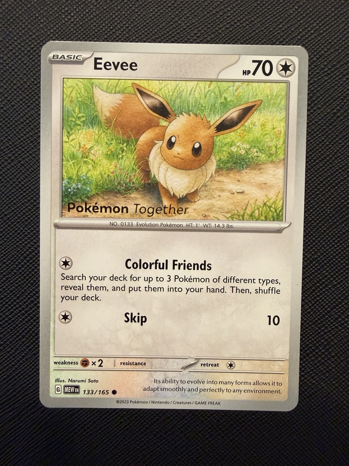Pokemon TCG: Eevee - Pokémon Together Stamp Promo 133/165 [NM]