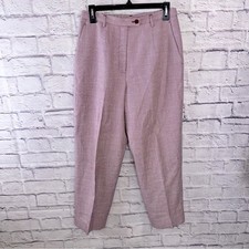 Pendleton Women's Petite Wool Blend Pink Tweed Pants Sz 10   Made in USA NWOT