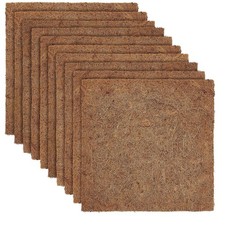 10 Pieces Reptile Carpet- 12 x 12 inches Natural Coconut Fiber Pet Mat Tortoi...