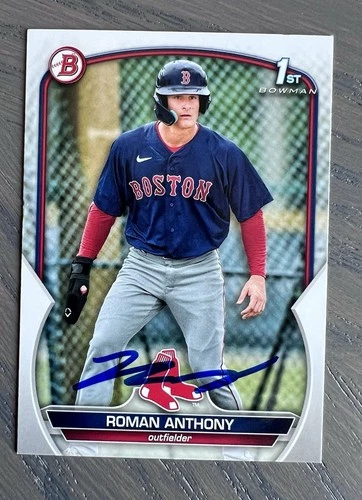 2023 Bowman 1st Rookie Card Roman Anthony Signed Auto Boston Red Sox