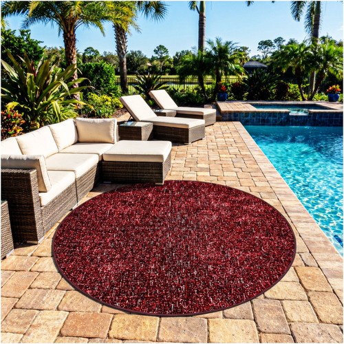 Construction Turf Rug Red Koeckritz Economy Turf Round Rug - Red & Black Indoor/Outdoor ...