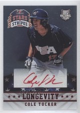 2015 Stars and Stripes Longevity Signatures Ruby 4/49 Cole Tucker #23 Auto 1j2