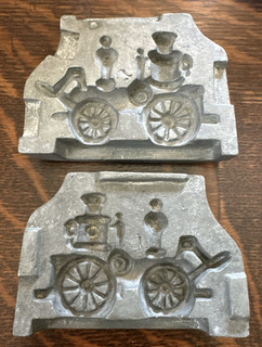 Vintage Antique TOY TRAIN STEAM PUMPER Hard Candy Mold T MILLS PHILADELPHIA PA