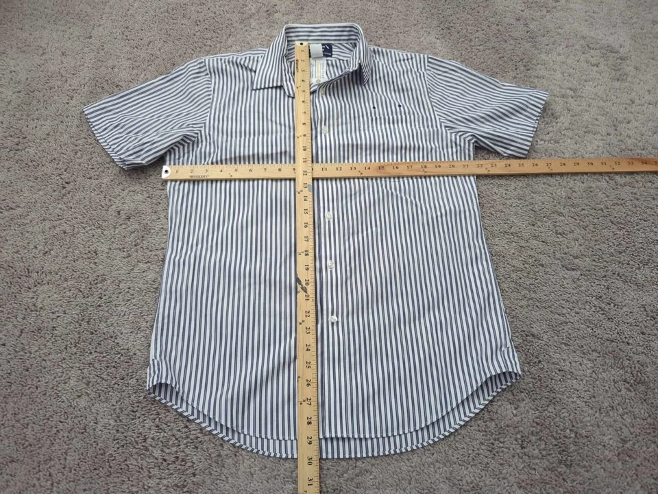 Camisa American Airlines Mujer 16 Manga Corta Calce Ajustado Land's End Azul Foto 4 de 4