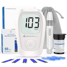 Glucoracy G-425 Blood Glucose Monitor Kit, Blood Sugar Test Kit with Lancing ...