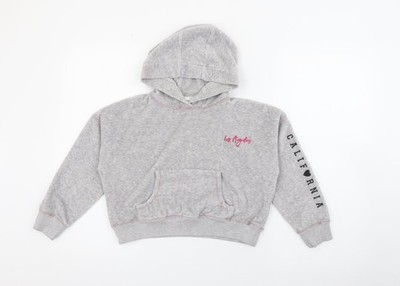 Marks and Spencer Mädchen grau Baumwolle Pullover Hoodie Größe 10-11 Jahre