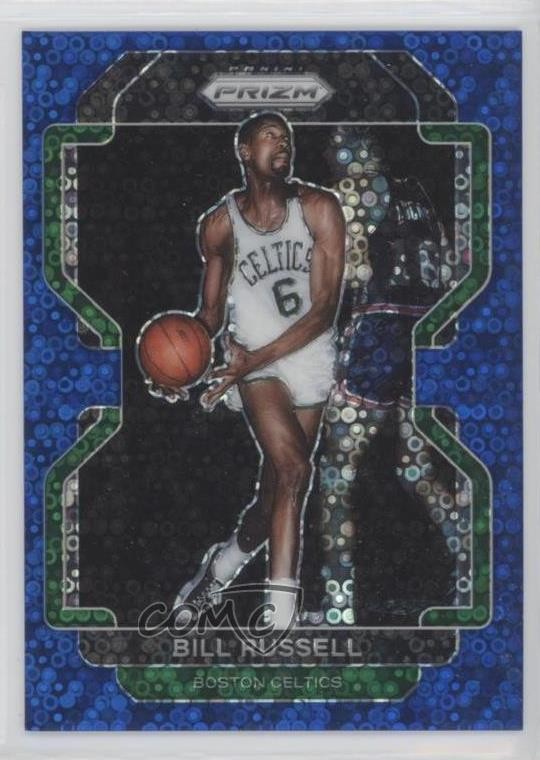 2021-22 Panini Prizm Fast Break Blue Prizm 80/150 Bill Russell #254 HOF 9b3