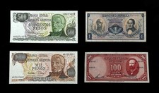 Colombia, Chile & Argentina Banknote LOT ** 1 100 500 1,000 PESO Banknotes MIXED