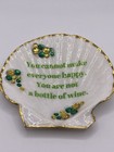 Sea Shell Trinket/Ring Dish- Decoupaged Shell-Snarky Drink Quote-Sparkly - READ — photo 7