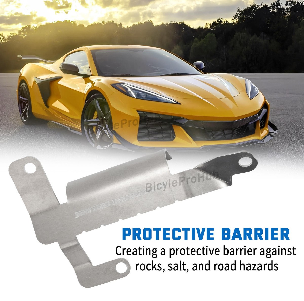 For C8 Corvette 20+ Underbody Driver & Passenger Air Deflector