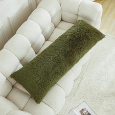 Body Pillow Cover Large Fluffy Shaggy Lumbar Full Body Pillowcase 21 x 54 Inc...