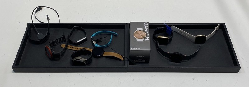 Garmin Smartwatch Fitness Tracker Lot 9 Piece Mixed Brands For Parts Repair