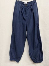 LF Markey Jenkin Trousers Pleated Cotton Twill Prussian Blue - Size 12