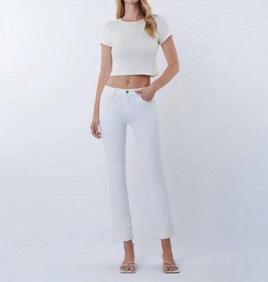 Vervet By Flying Monkey Mid Rise Cuffed Crop Slim Straight Jeans Size 24