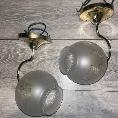 Vintage Ringbeleuchtung passende Wandleuchten in Messingoptik