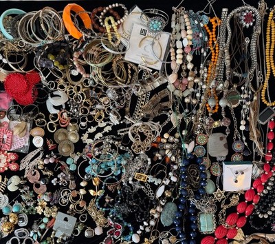1 Full Pound Lot Vintage To Modern Jewelry All Wearable Resell Gift Enjoy READ