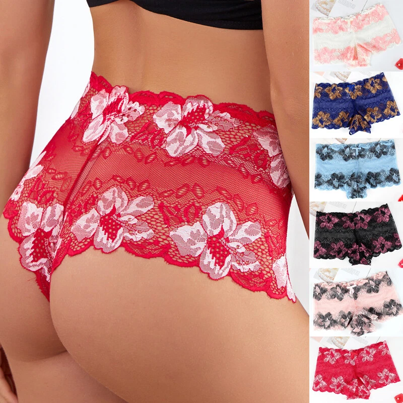 6 PIEZAS/LOTE Mujeres Sexy Encaje Transparente Ver a Través Bragas Niños Pantalones Cortos Ropa Interior Lencería Foto 4 de 4