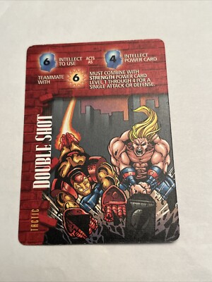 Marvel Overpower  Card 1997 Double Shot Tactic Thor Iron Man