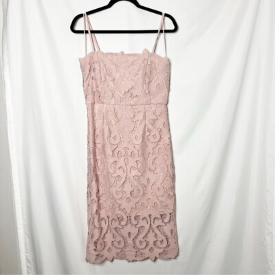 Bardot Lina Blush Pink Midi Lace Sheath Dress Size 6 | eBay Bardot Lina Blush Pink Midi Lace Sheath Dress Size 6 | eBay