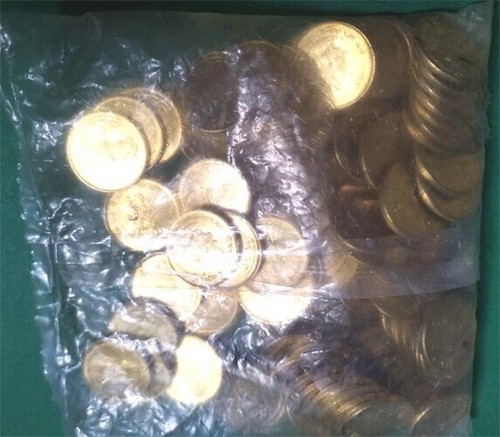 MATA VAISNODEVI 2015 | 100 UNC 5 RUPEES COINS OF RBI SEAL PACKET - INDIA - Picture 3 of 3