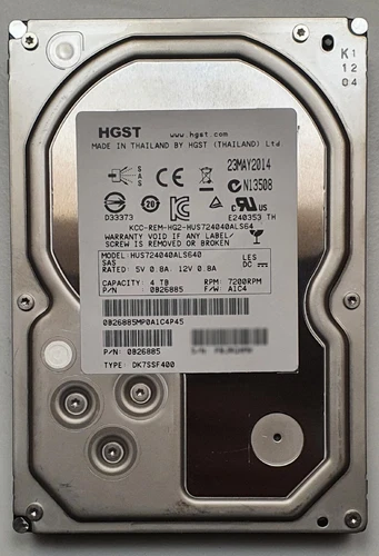 10x HDD HGST 4TB 3.5" SAS 6Gb/s 7200k HUS724040ALS640