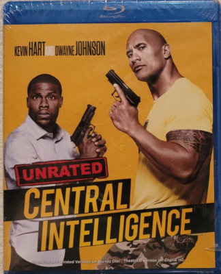Central Intelligence (Blu-ray, 2016) Dwayne Johnson, Kevin Hart - New, Sealed!