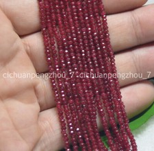 Wholesale Faceted 2x2mm Red Jade Gemstone Rondelle Loose Beads 15'' Strand