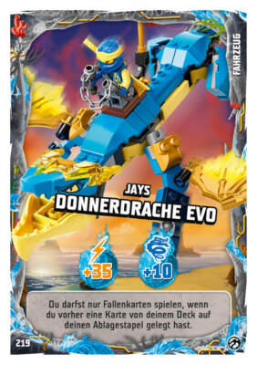 LEGO Ninjago Serie 7 Nr.219 - Jays Donnerdrache EVO - Fahrzeugkarte