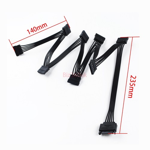 SATA Power 15 Pin 1 Male To 5/8/10/ Female Splitter Hard Drive Cable for HDD SSD - Picture 34 of 49