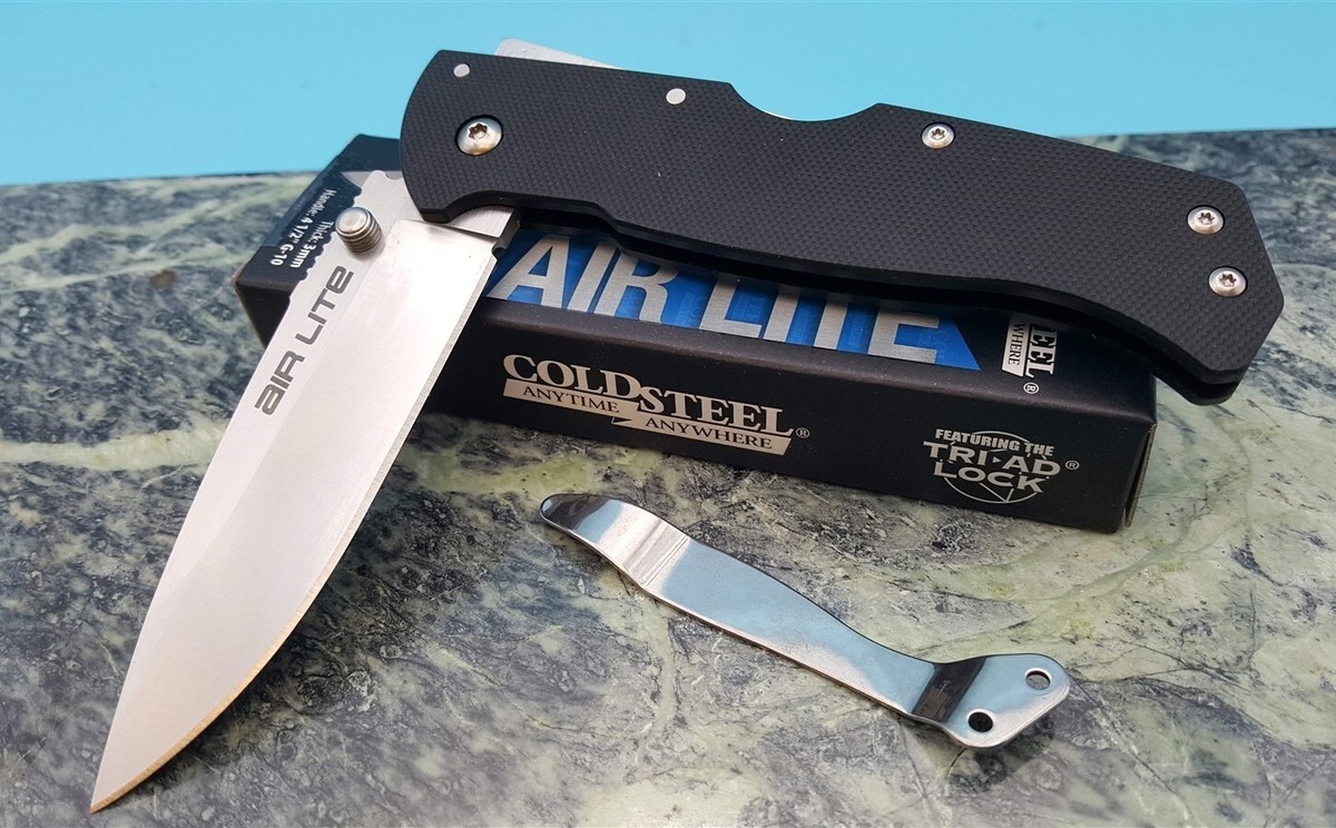 Cold Steel Air Lite Knife Folding Blade Drop Point Lockback Cold Steel Air Lite Knife Folding Blade Drop Point Lockback