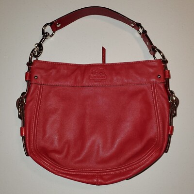 COACH F12671 BAG/ PURSE /HANDBAG Red LEATHER. Good condition | eBay