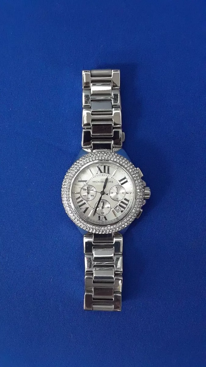 MICHAEL KORS CAMILLE WOMEN S SILVER TONE STAINLESS CHRONOGRAPH WATCH MK5634