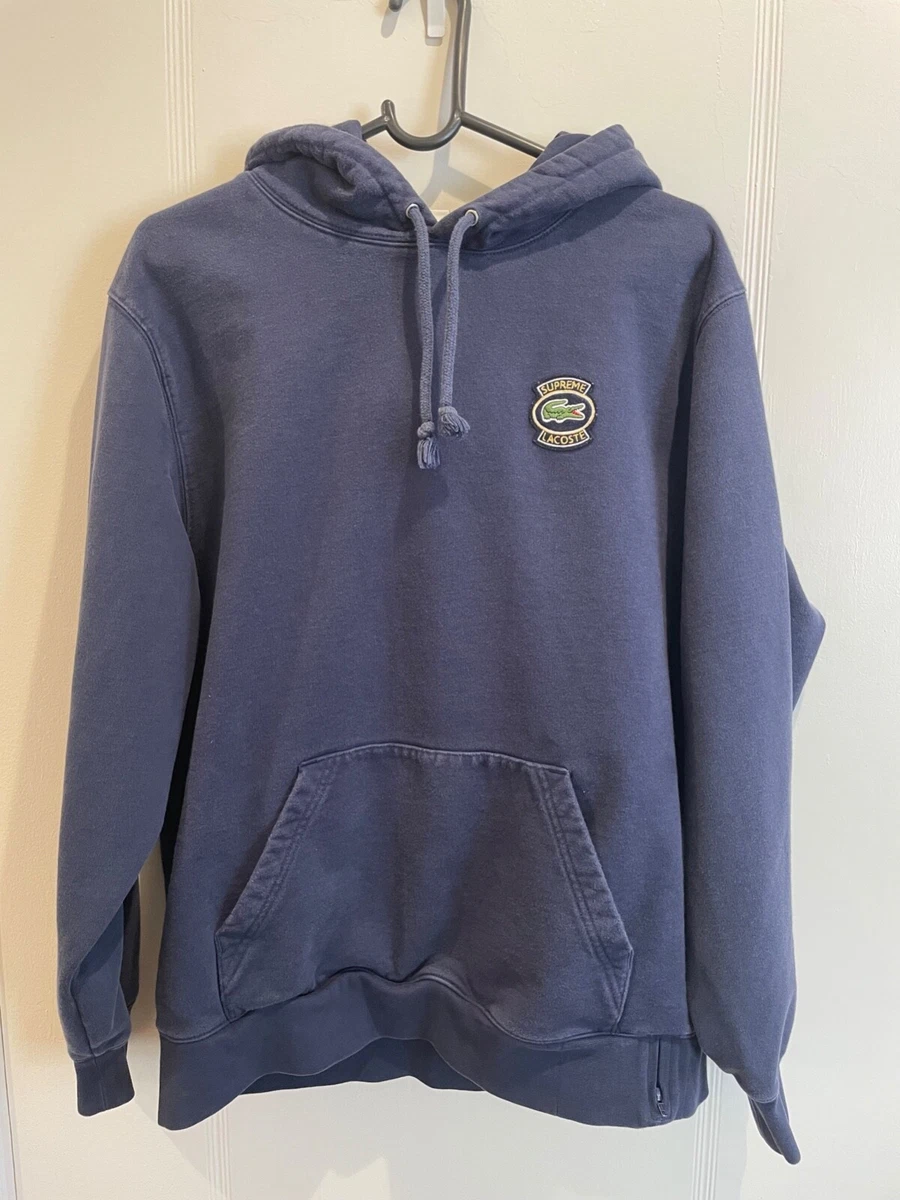 Hablar en voz alta Principiante Cielo Supreme x Lacoste FW19 Hoodie L - Navy Blue | eBay