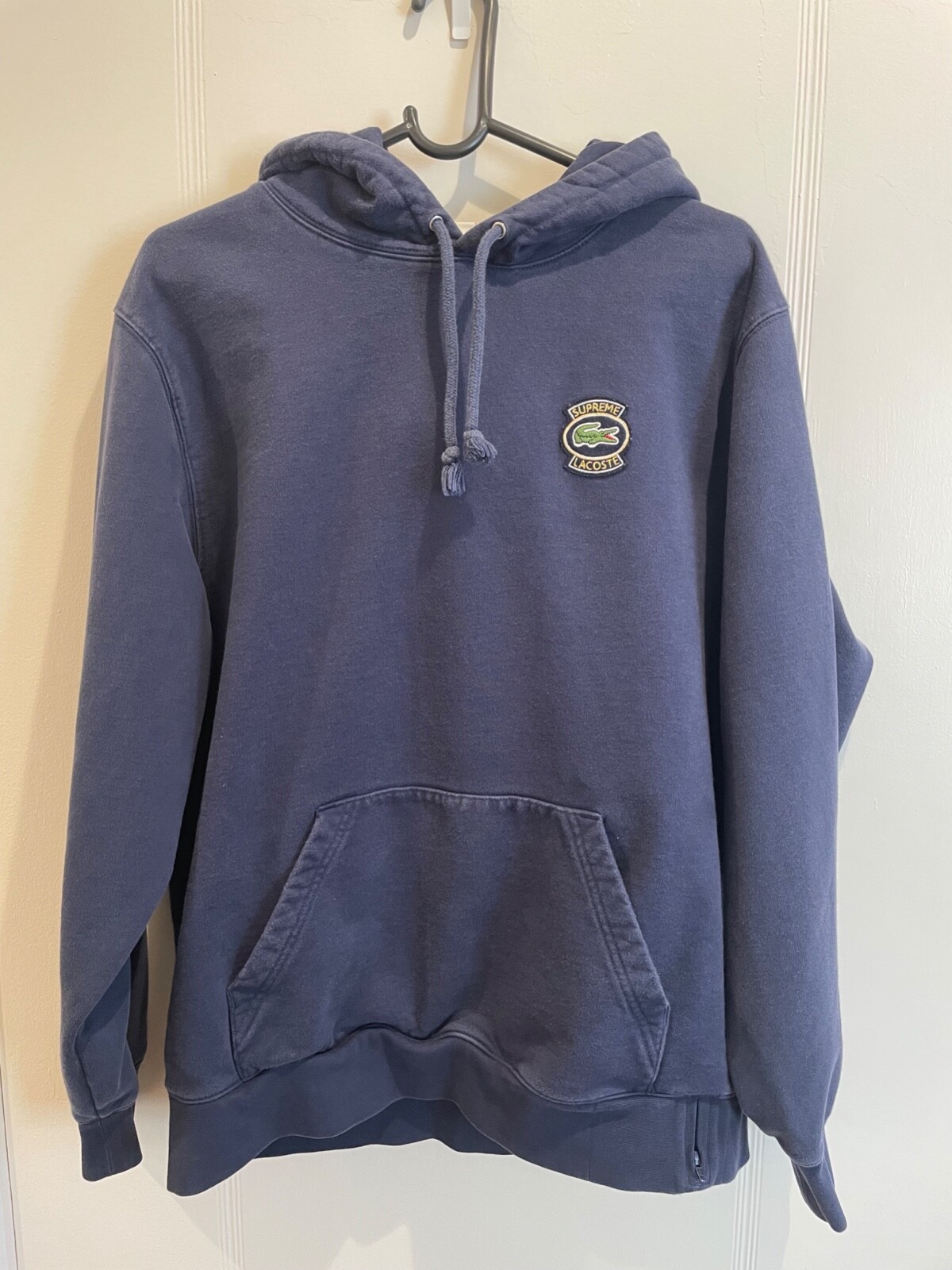 Supreme x Lacoste FW19 Hoodie L - Navy Blue