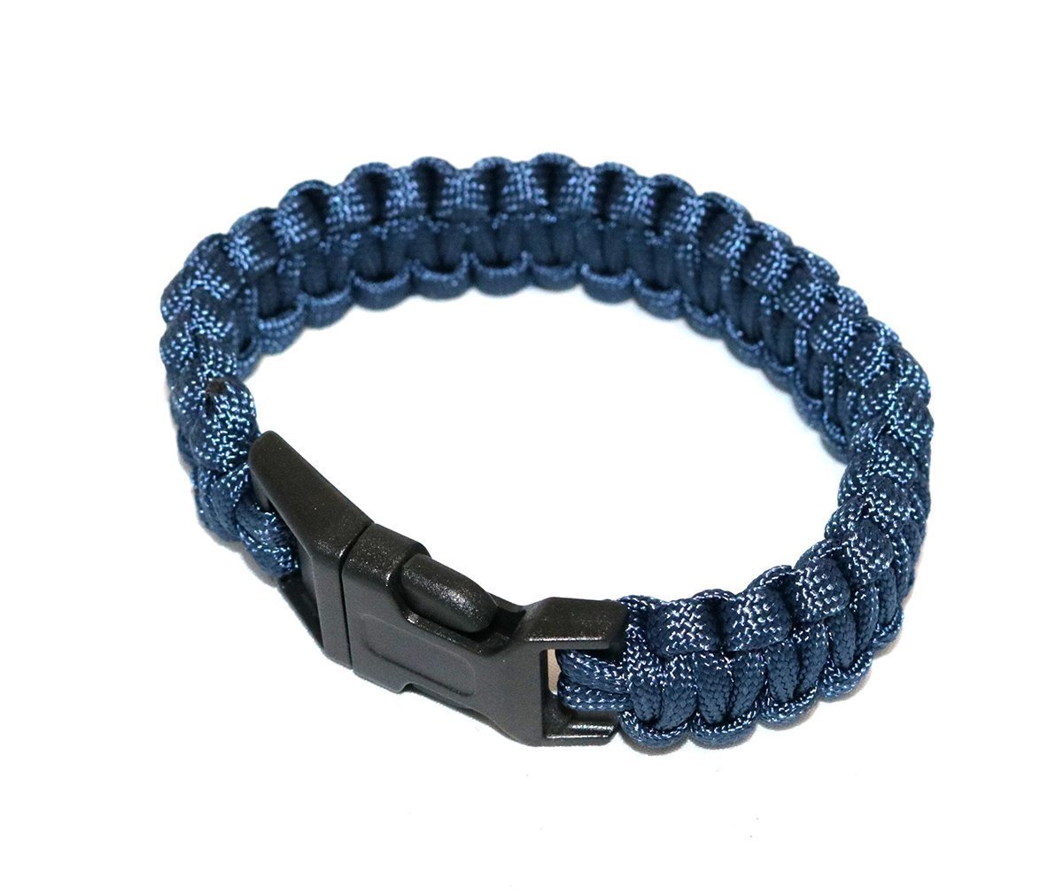 Pair of Paracord Rope Bracelet Navy Blue Outdoor Emergency