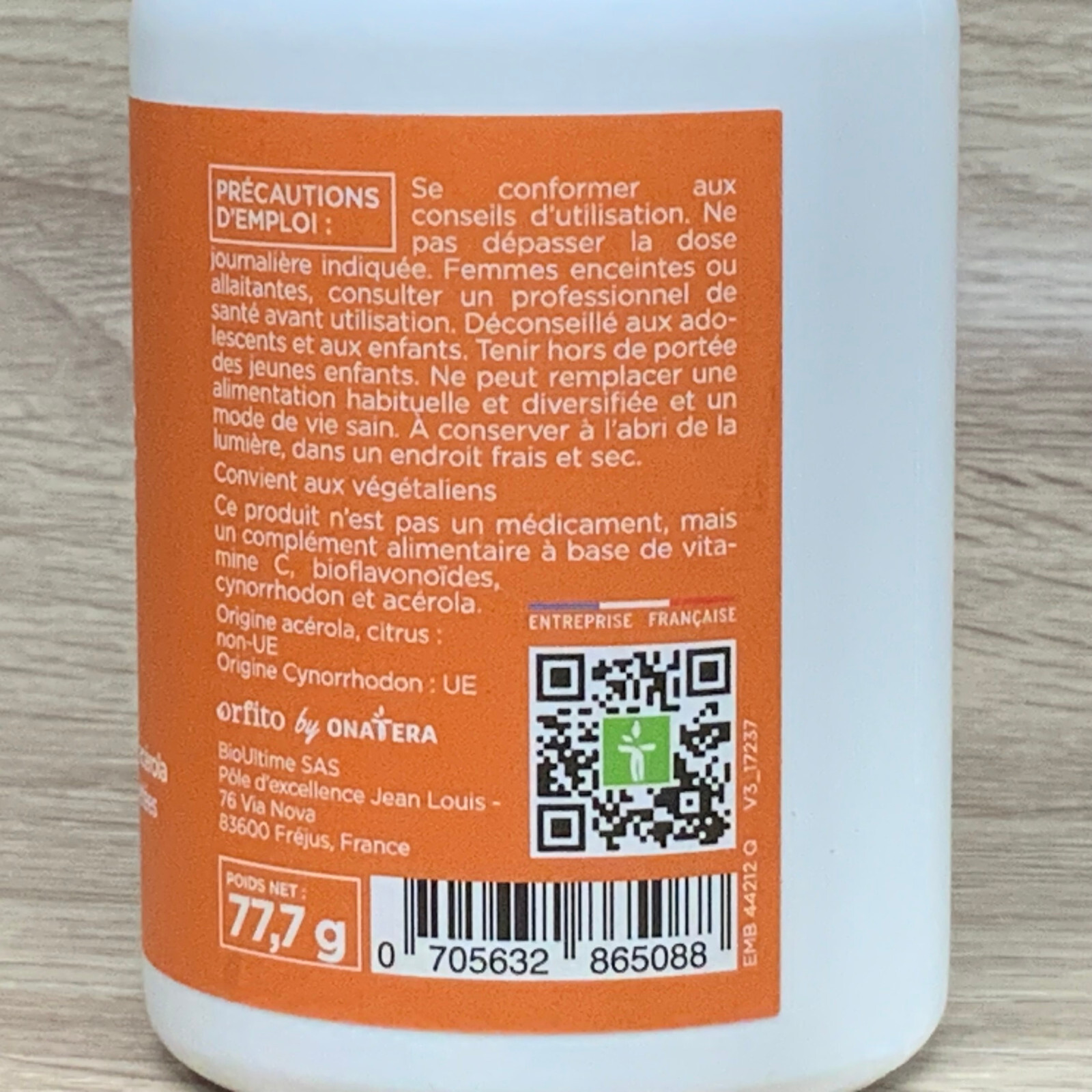 Vitamine C non acide gélules Orfito 500 mg complément alimentaire estomac sensible lot de 2 - 2