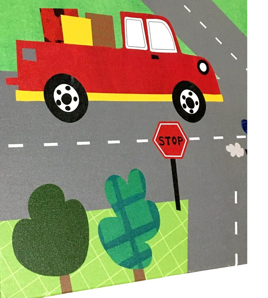 Impresión en lienzo Oopsy Daisy bellas artes transporte carreteras ocupadas coches camiones niños niño Foto 4 de 4