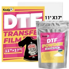 DTF Sublimation Starter Kit - Koala DTF Film 11x17 + DTF White Powder Bundle