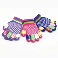 12 Pairs Stretchy Gloves Winter Warm Boys 8-10 Ski Kids Bulk Student Child