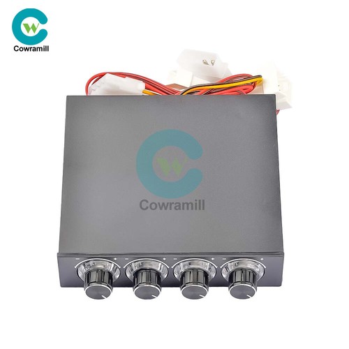 3.5" PC HDD CPU 4 Channel Fan Speed Controller Control Led Cooling Front Panel S - Zdjęcie 11 z 11