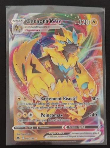 Carte Pokémon Zeraora Vmax 054/159 EB12.5 Zénith Suprème FR