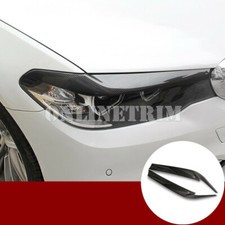 Carbon Fiber Headlight Eye Lid Eyebrow Trim Cover For BMW 5 Series G30 2017-2020
