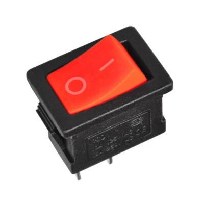 Interrupteur à Bascule Rouge ON/OFF 250V AC 6A SPST MRS101 21x15mm 12V 24V DC - Photo 1/3